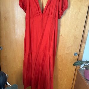 Abercrombie & Fitch Vibrant coral Maxi Dress